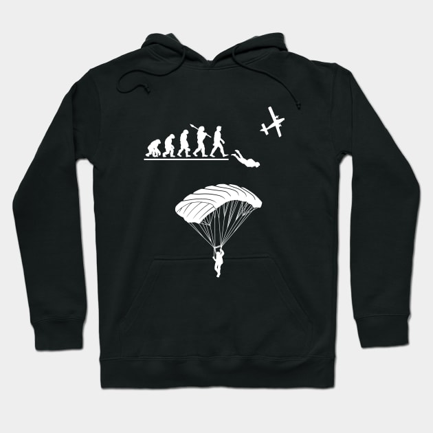 Skydiving Evolution Skydiver Parachuting Lover Hoodie by captainmood